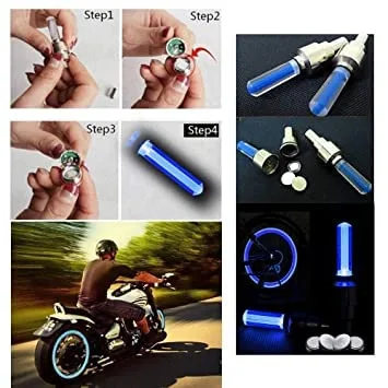Bike Tyre LED Light Rim Valve Cap with Motion Sensor